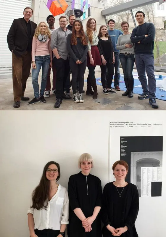 oben: Kunstverein Arnsberg., Foto: Raul Walch; unten: Kunstverein Harburger Bahnhof., Foto: privat