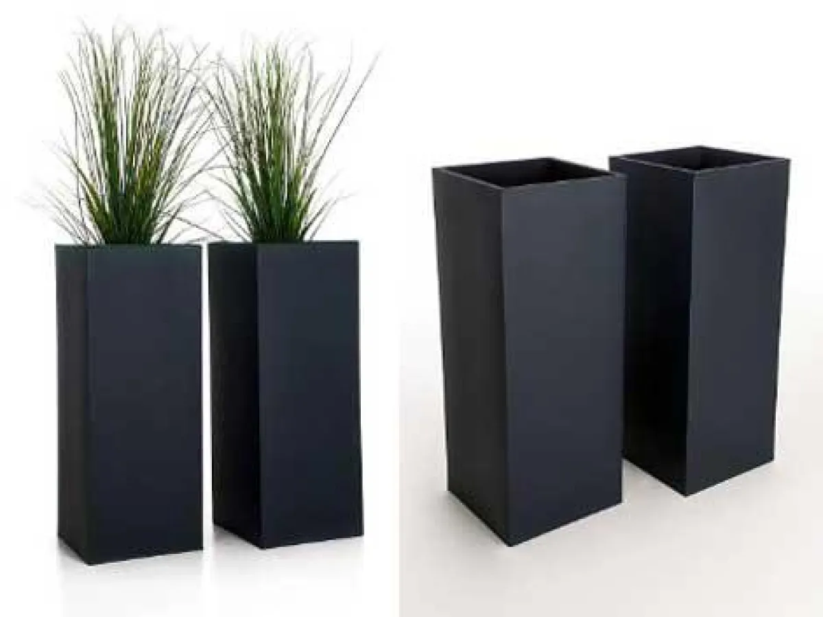 Pflanzkübel Block in der Farbe anthrazit