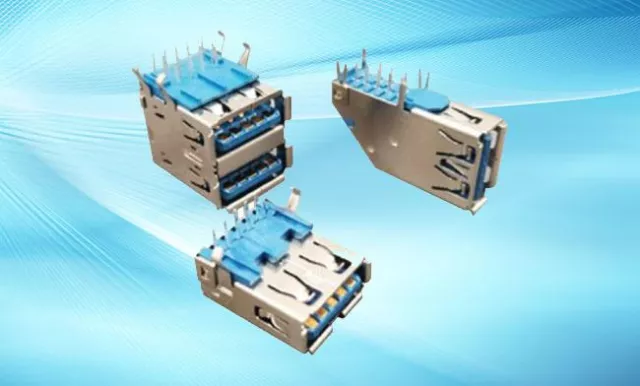 Bild: Atlantik Elektronik präsentiert USB 2.0 und USB 3.0 Connectoren von BEL-Stewart Connector