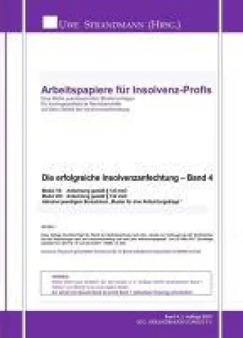 Bild: Die erfolgreiche Insolvenzanfechtung - Band 4 liefert weitere, exklusive Muster für Anfechtungsprofis