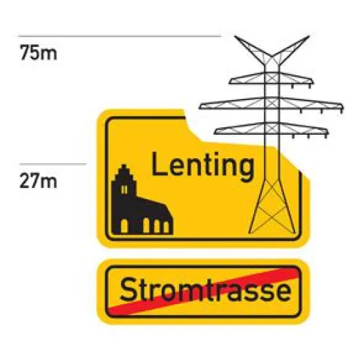 Bild: Bürgerinitiative Lenting: NEIN – zur Stromtrasse Süd-Ost; JA - zur Energiewende