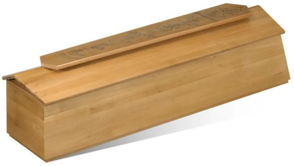 Linden-Sarg mit individuellem Totenbrett