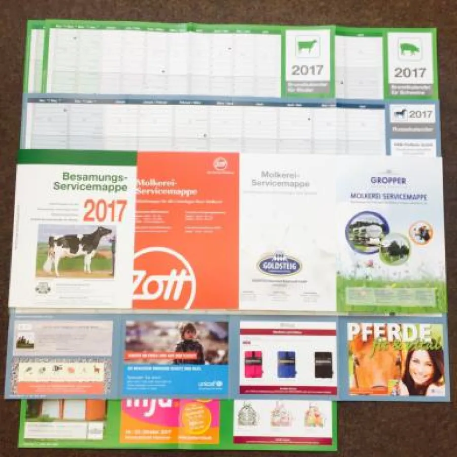 Einige der neuen Mappen und Kalender 2017