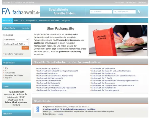 Bild: Fachanwalt.de: Neues Fachanwaltsverzeichnis bietet passgenaue Vermittlung von Fachanwälten