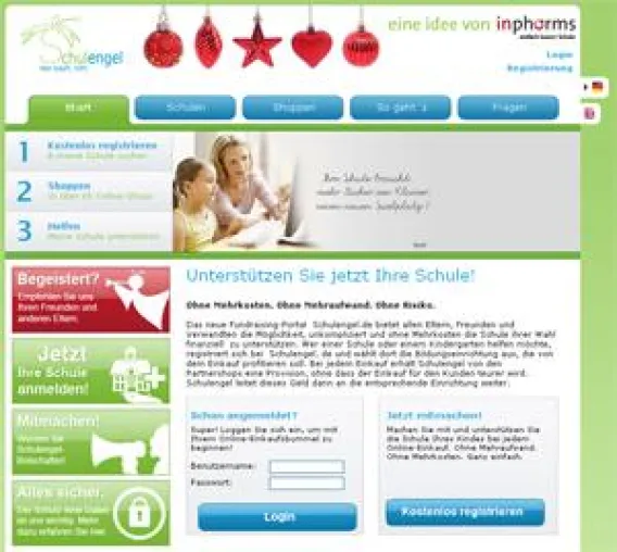 Shoppen für Schulen –neues Fundraising Portal Schulengel. de unterstützt Bildungseinrichtung ohne Mehrkosten Bild: Shoppen für Schulen –neues Fundraising Portal Schulengel. de unterstützt Bildungseinrichtung ohne Mehrkosten