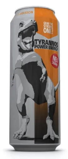 Stark, mächtig, unbezwingbar – der Tyrannosaurus aus der Dose für den Power-Energy-Kick Bild: Stark, mächtig, unbezwingbar – der Tyrannosaurus aus der Dose für den Power-Energy-Kick