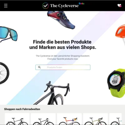 Bild: The Cycleverse. Die neue Fahrrad-Suchmaschine ist online.