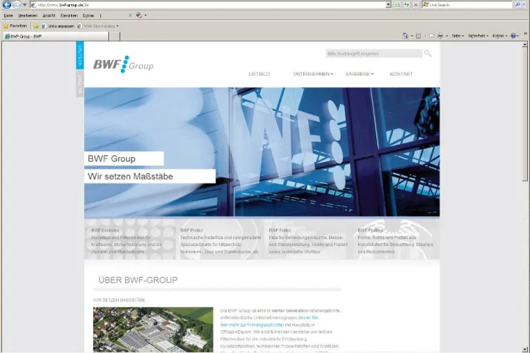 Bild: Internetagentur kernpunkt GmbH optimiert Online-Auftritt der BWF Group