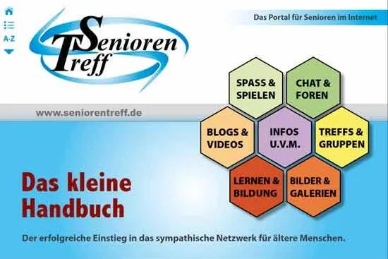 Bild: Für Ältere eine kleine Lebenshilfe: »Das kleine Handbuch« zum Seniorentreff im Internet