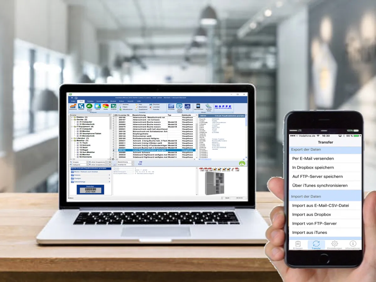 Digitale Inventarverwaltung organisiert das Inventar (© Hoppe Unternehmensberatung)