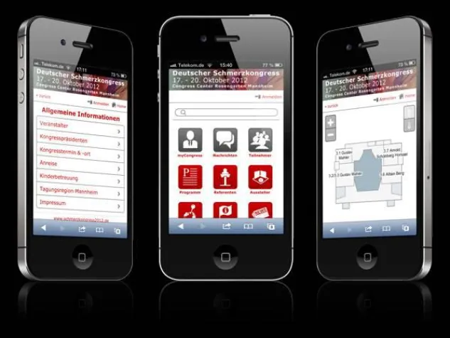 Kongress App für den Deutschen Schmerzkongress 2012 Bild: Kongress App für den Deutschen Schmerzkongress 2012
