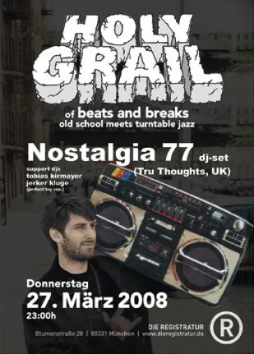 HOLY GRAIL of beats and breaks am 27.3.08 in der Registratur Bild: HOLY GRAIL of beats and breaks am 27.3.08 in der Registratur