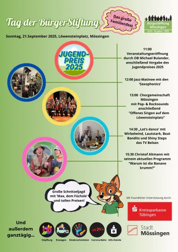 Bild: 10 Jahre BürgerStiftung Mössingen – Tag der BürgerStiftung lädt zum Mitfeiern ein