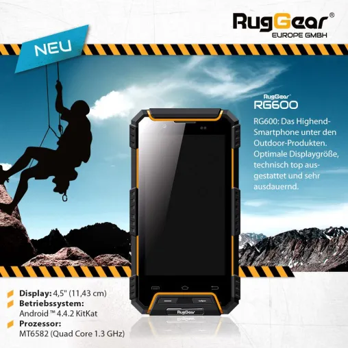 Bild: Outdoor-Handys designed in Deutschland - RugGear Europe bringt neues robustes Smartphone auf den Markt