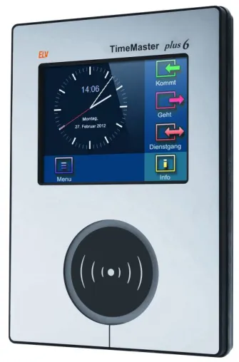 Bild: Neues Terminal „plus 6“ mit LAN-Anschluss (PoE) und Auslesen per USB-Stick zur Zeiterfassung ELV-TimeMaster