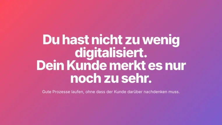 Bild: Kundenerlebnis wird zum Maßstab: Warum Digitalisierung für KMU zunehmend „unsichtbar“ funktionieren muss
