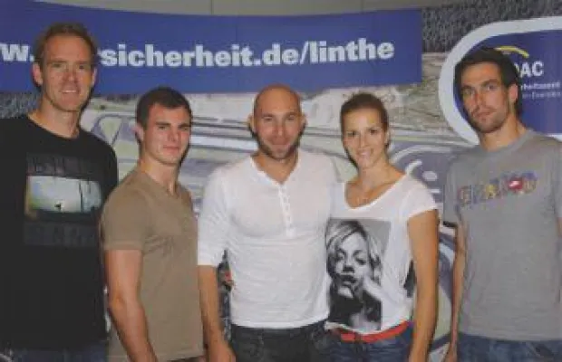 Sportlicher Besuch in Linthe: Brandenburger Olympioniken trainierten im Fahrsicherheitszentrum Bild: Sportlicher Besuch in Linthe: Brandenburger Olympioniken trainierten im Fahrsicherheitszentrum