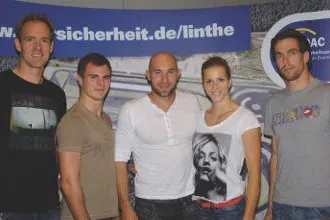 Bild: Sportlicher Besuch in Linthe: Brandenburger Olympioniken trainierten im Fahrsicherheitszentrum