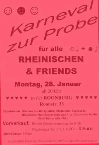 Bild: Semesterabschlussparty mit einem dreifachen Kölle Alaaf : Rheinische lädt ein zur Party „Karneval zur Probe“