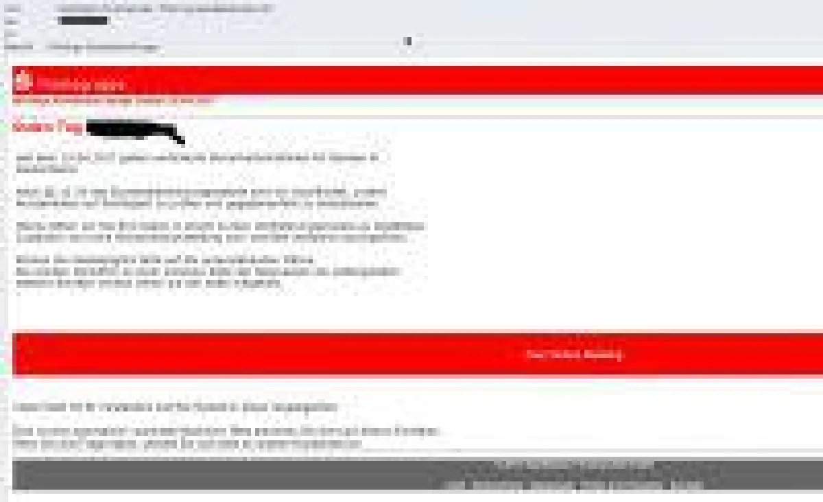 Perfekt gemachte Betrugsmail im Look der Sparkasse