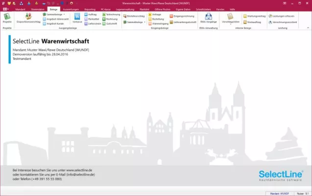 Bild: Version 16 der kaufmännischen Software SelectLine Warenwirtschaft und Rechnungswesen verfügbar