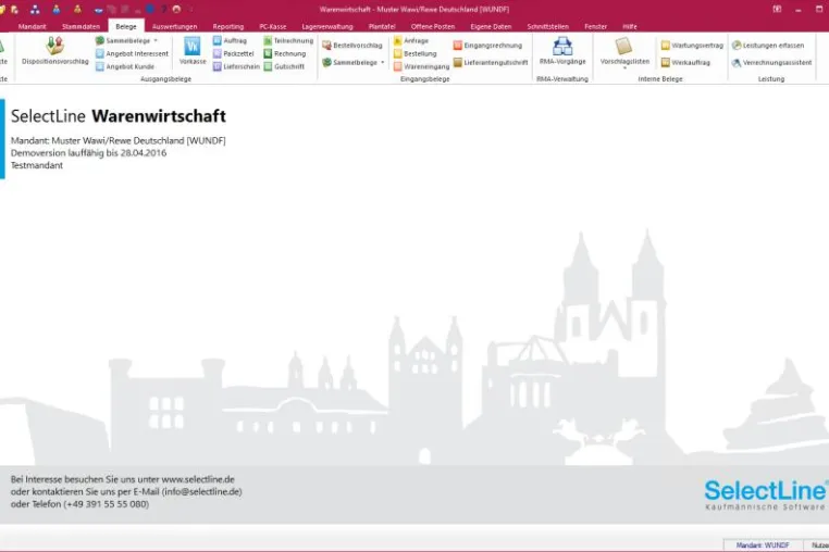 Bild: Version 16 der kaufmännischen Software SelectLine Warenwirtschaft und Rechnungswesen verfügbar
