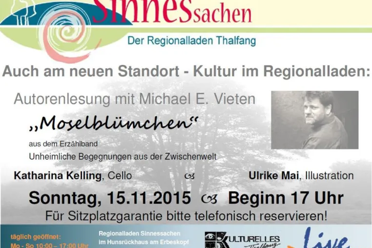 Bild: Literatur trifft Musik trifft Bilder - Herbstlesung 2015 im Hunsrückhaus