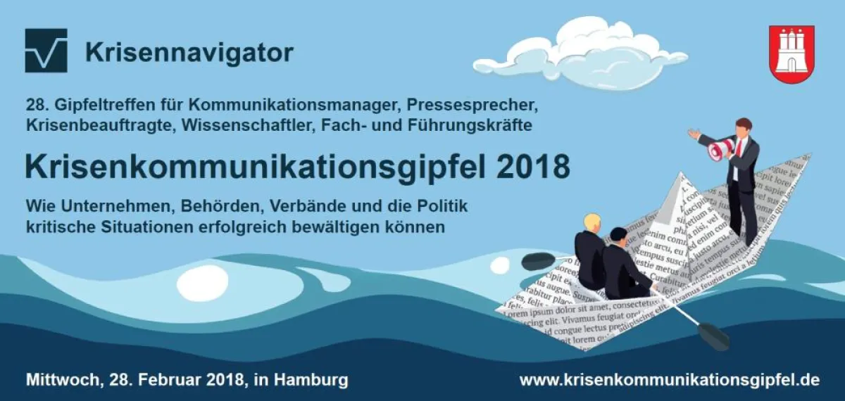 Rund 150 Pressesprecher und Krisenmanager treffen sich zum Krisenkommunikationsgipfel 2018.