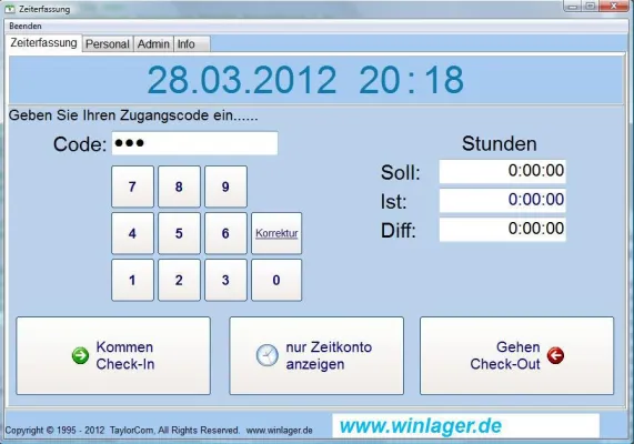 Bild: Personalzeiterfassung