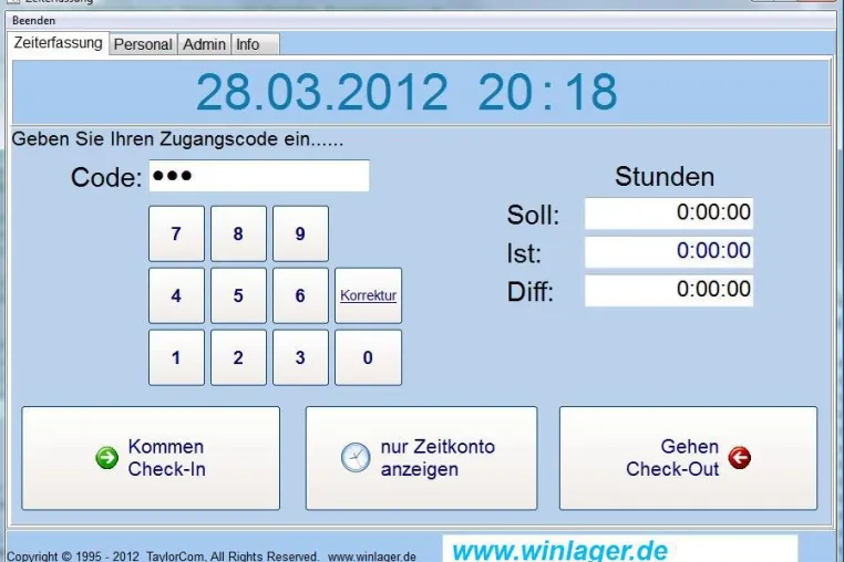 Bild: Personalzeiterfassung