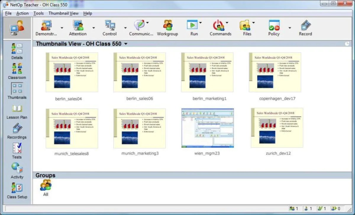 Bild 1 Unternehmensweite Zusammenarbeit, Kommunikation und Wissenstransfer mit NetOp Instruct.