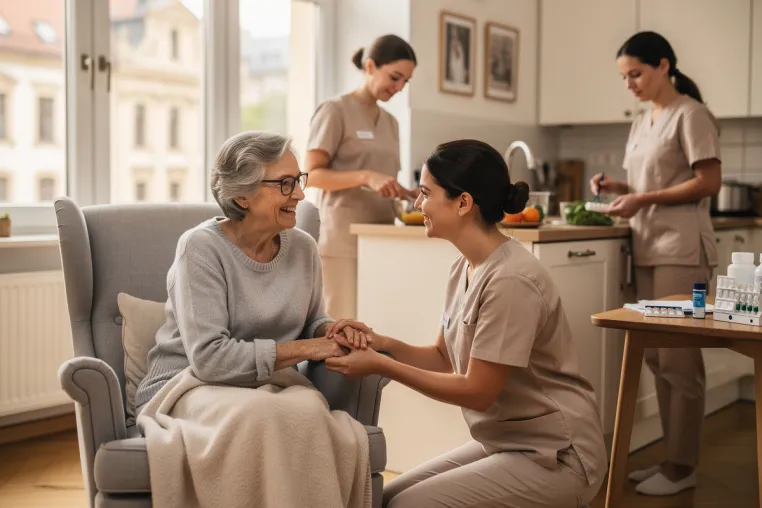 Bild: 24-Stunden-Seniorenbetreuung zuhause: ATERIMA CARE Team Dresden