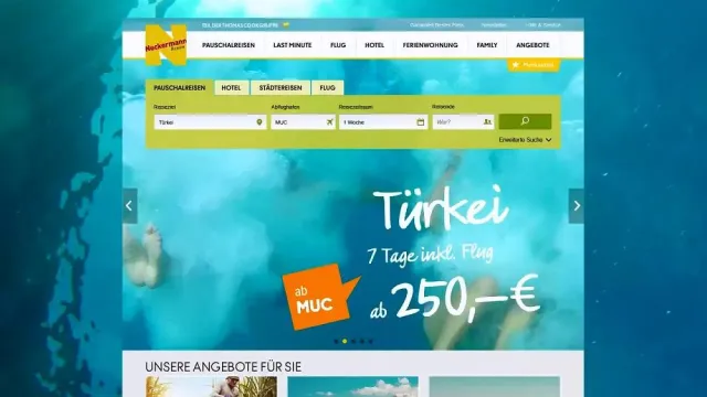 Bild: mediascale kombiniert für Neckermann Reisen auf innovative Art Online-Videowerbung mit digitaler Außenwerbung