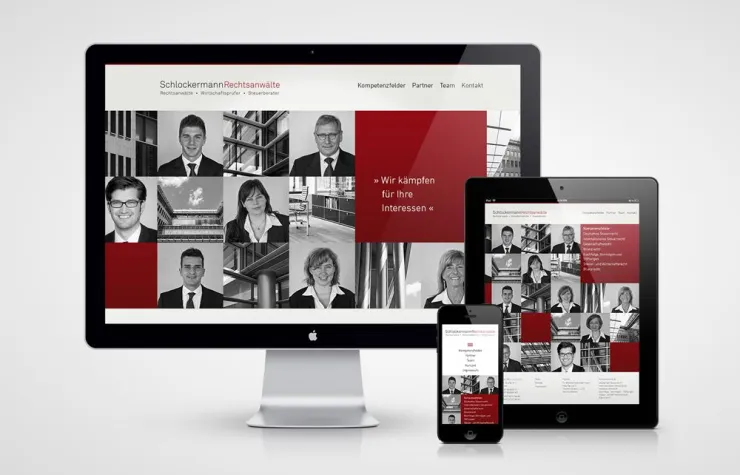 Bild: Responsive Webdesign - Neuer Internetauftritt für SchlockermannRechtsanwälte