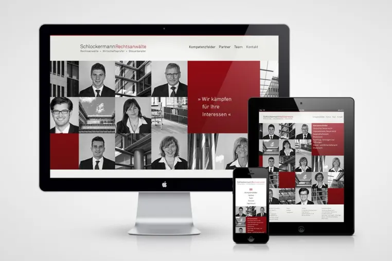 Bild: Responsive Webdesign - Neuer Internetauftritt für SchlockermannRechtsanwälte