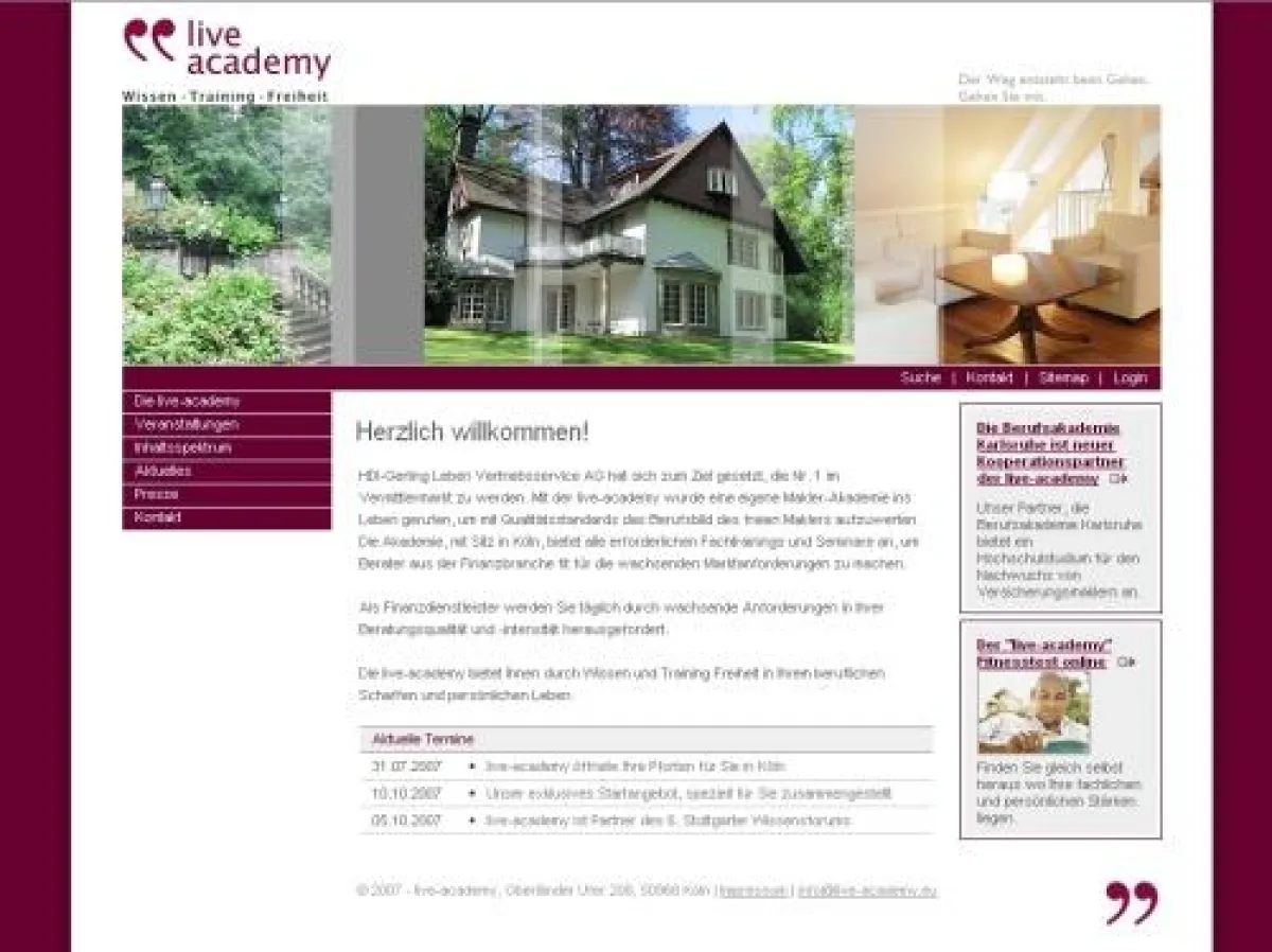 www.live-academy.eu: Startseite