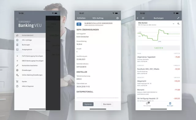 Neu bei Subsembly: BankingVEU - Verteilte Elektronische Unterschrift via EBICS und SRZ Freigaben via FinTS Bild: Neu bei Subsembly: BankingVEU - Verteilte Elektronische Unterschrift via EBICS und SRZ Freigaben via FinTS