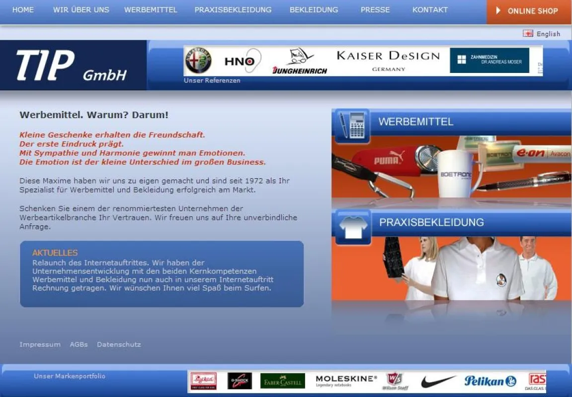 Startseite www.tipgmbh.de
