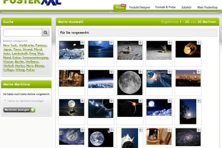 Bild: posterXXL integriert Motivdatenbank mit sechs Millionen Fotografien