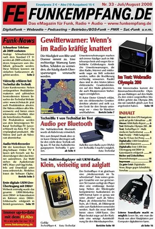 Titelseite der Ausgabe 33 von funkempfang.de