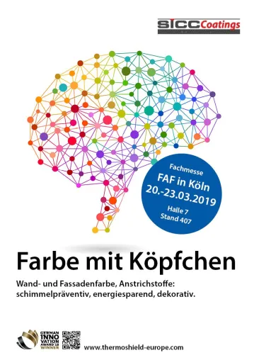 Bild: Farbe mit Köpfchen – SICC zeigt Ideen auf der FAF in Köln, 20.-23. März