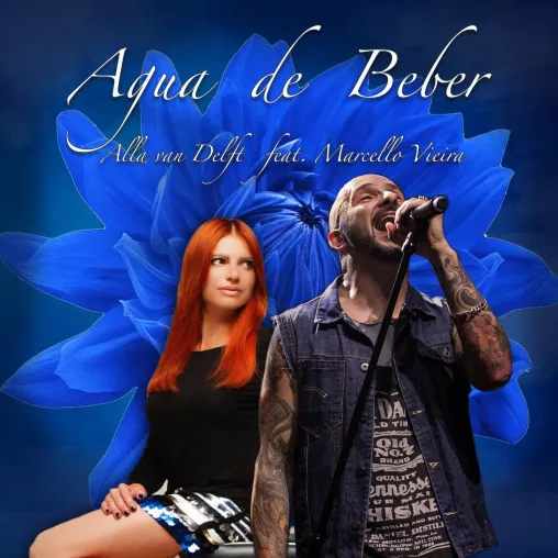 Bild: Jazz Single "Agua de Beber", gesungen von Alla van Delft und Marcello Vieira, veröffentlicht am 07.07.2022