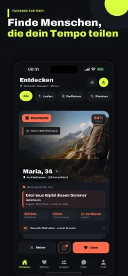Münchner App bringt Trainingspartner nach Tempo zusammen Bild: Münchner App bringt Trainingspartner nach Tempo zusammen
