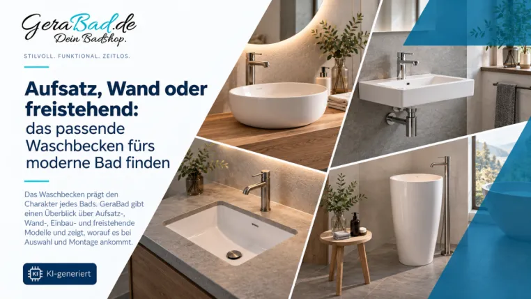 Aufsatz, Wand oder freistehend: das passende Waschbecken fürs moderne Bad finden Bild: Aufsatz, Wand oder freistehend: das passende Waschbecken fürs moderne Bad finden