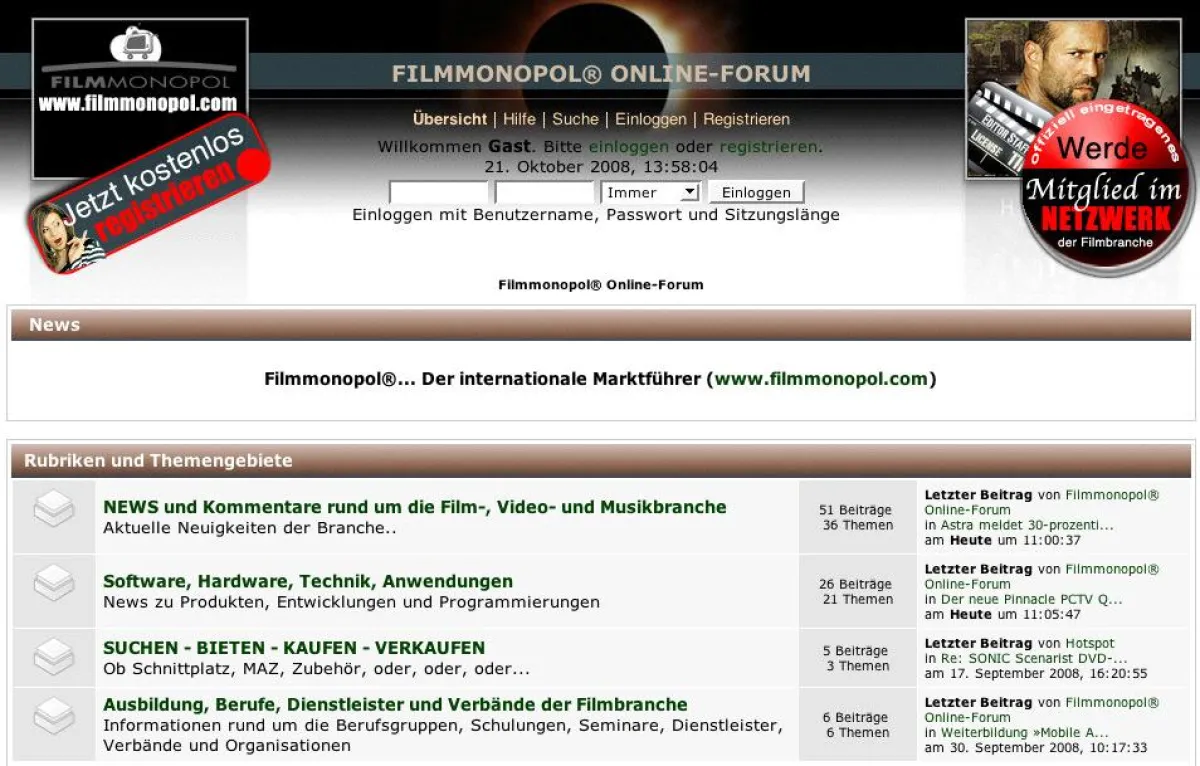 Das neue Filmmonopol® Online-Forum