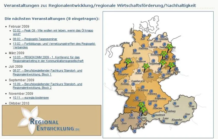 Bild: Regionalentwicklung.de startet Veranstaltungskalender
