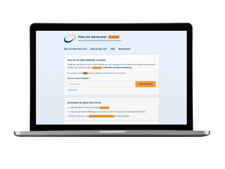 Leinberger Media startet kostenlosen llms.txt-Generator für mehr KI-Sichtbarkeit Bild: Leinberger Media startet kostenlosen llms.txt-Generator für mehr KI-Sichtbarkeit
