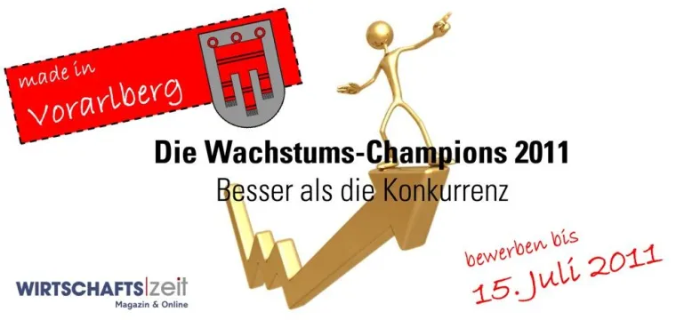 Unternehmenspreis: Wachstums-Champion 2011 – made in Vorarlberg Bild: Unternehmenspreis: Wachstums-Champion 2011 – made in Vorarlberg