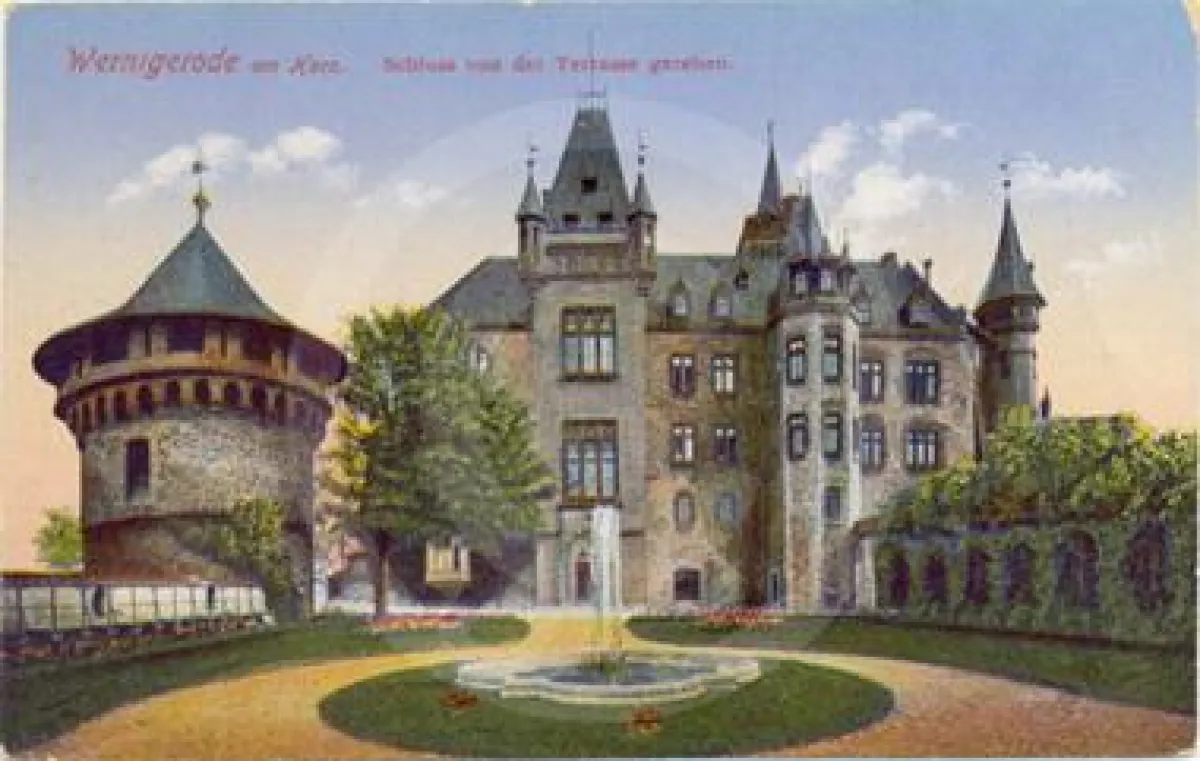 Historische Postkarte - Schloss Wernigerode