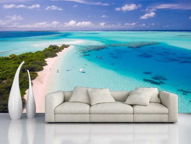 Bild: Fototapeten bei der Zimmerrenovierung einsetzen